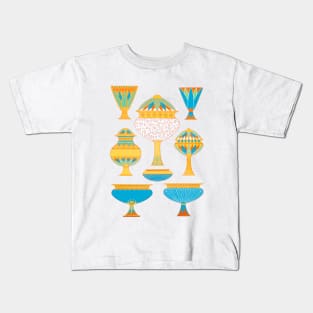 Ancient Egyptian vase shapes Kids T-Shirt